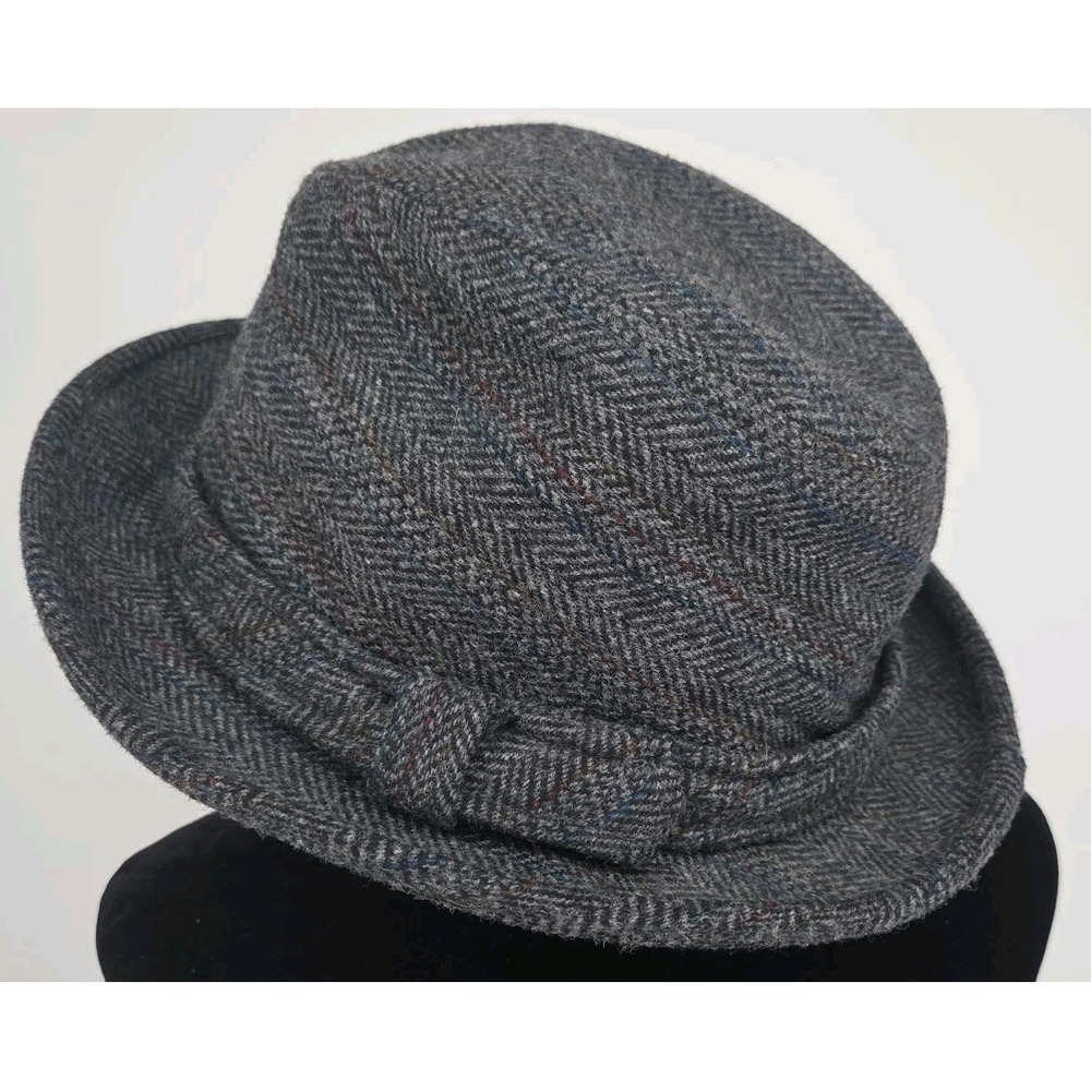 Country Gentleman Tweed Mens Fedora Wool Trilby Hat 8.5in x 7in Made In USA